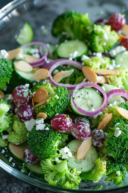 Broccoli, Grape, and Cucumber Salad
