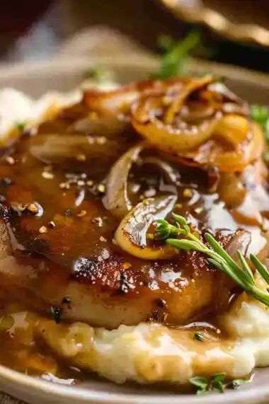 French Onion Smothered Pork Chops Recipe