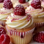 Almond_Wedding_Cake_Cupcakes_with_Raspberry_Filling