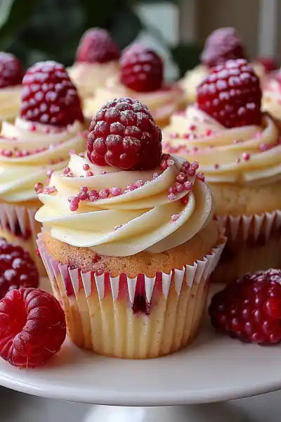 Almond_Wedding_Cake_Cupcakes_with_Raspberry_Filling