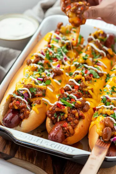 Baked Chili Dogs Recipe