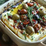 Baked Feta with Olives & Sun-Dried Tomatoes