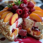 Cheesecake, Peach, Raspberry, Summer Dessert, Fruity Cheesecake