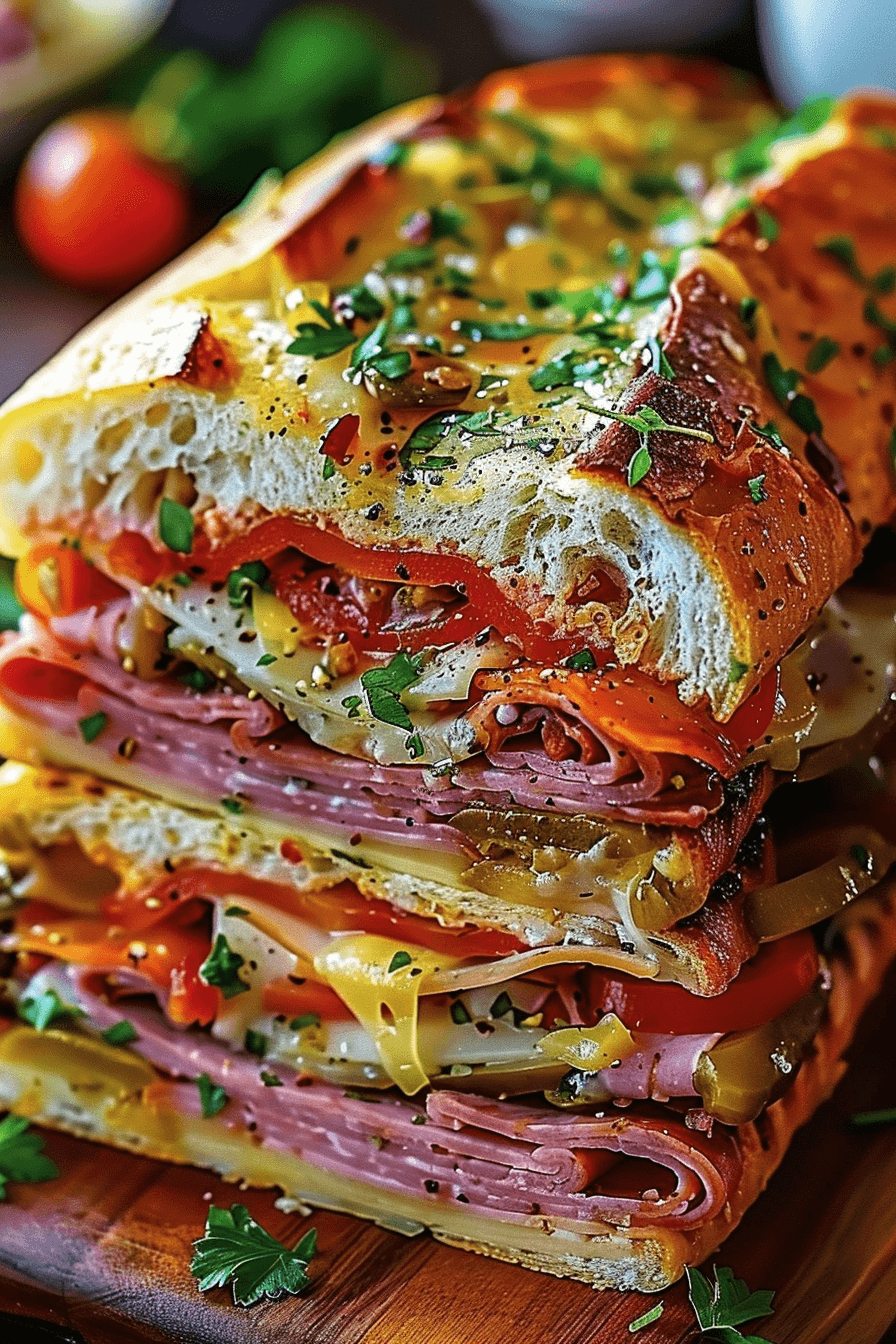 Classic Italian Muffuletta Sandwich