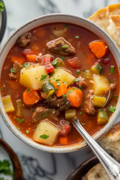 Crockpot Vegetable Beef Soup Recipe