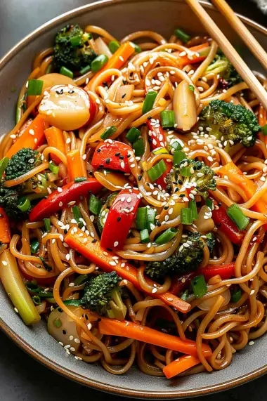 Homemade Vegetable Lo Mein