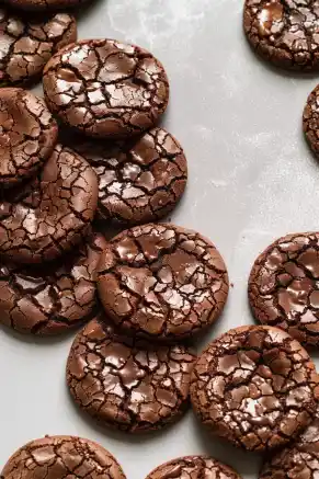 Hot Chocolate Brownie Crinkle Cookies Recipe