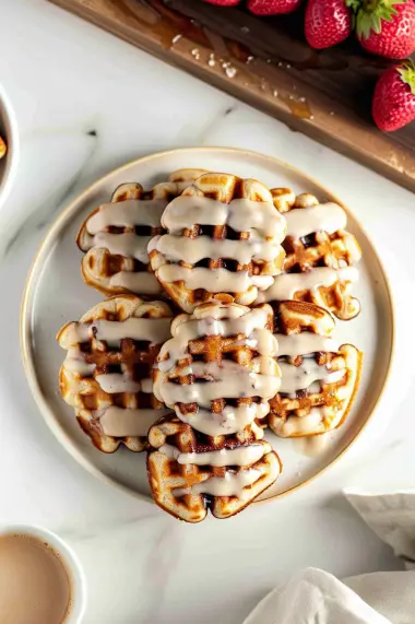 Irresistible Canned Cinnamon Roll Waffles