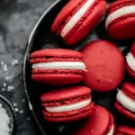 Red Velvet Macarons with Cream Cheese Frosting