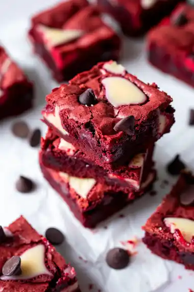 Valentine's Red Velvet Brownies Recipe