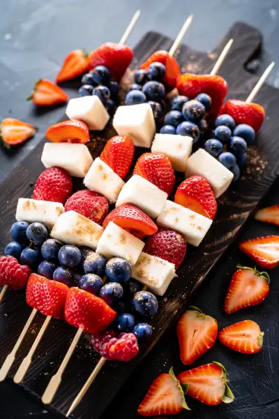 Red White and Blue Fruit Kabobs Recipe