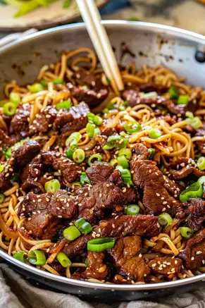 Mongolian Beef Noodles Recipe