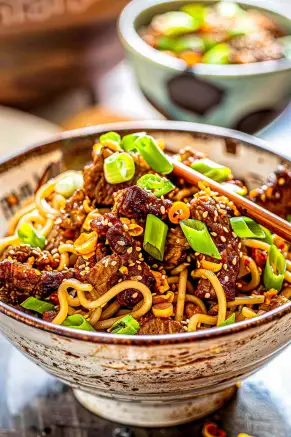 Mongolian Beef Noodles