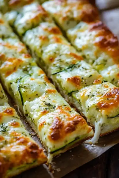 Cheesy Zucchini Breadsticks