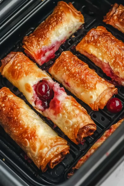 Cherry Cheesecake Egg Rolls air fryer