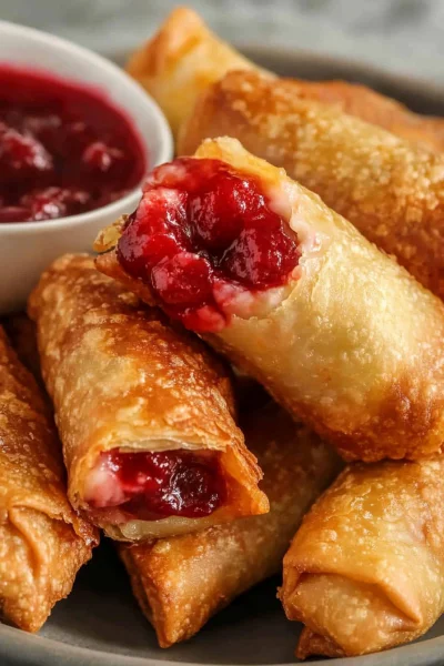 Cherry Cheesecake Egg Rolls recipe