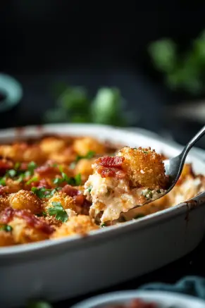 Chicken Bacon Ranch Tater Tot Casserole recipe