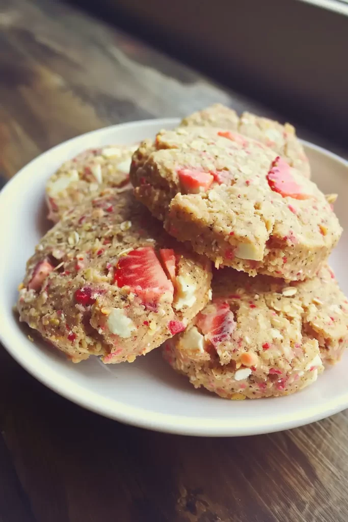 Easy Strawberry and Mozzarella Biscuits for Dogs