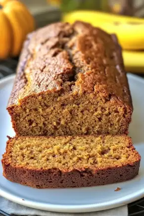 Pumpkin Spice Banana Bread slices