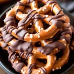 Pumpkin Spice Chocolate Covered Pretzels – A quick and fun Halloween treat! Sweet, salty, and full of festive fall flavor!