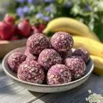 Strawberry and Banana Oat Balls for Dogs