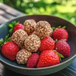 Strawberry and Banana Oat Balls for Dogs