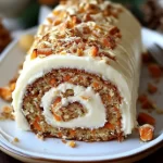 Carrot Cake Roll with Cream Cheese Frosting