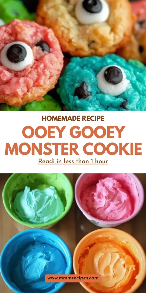 Ooey Gooey Monster Cookies