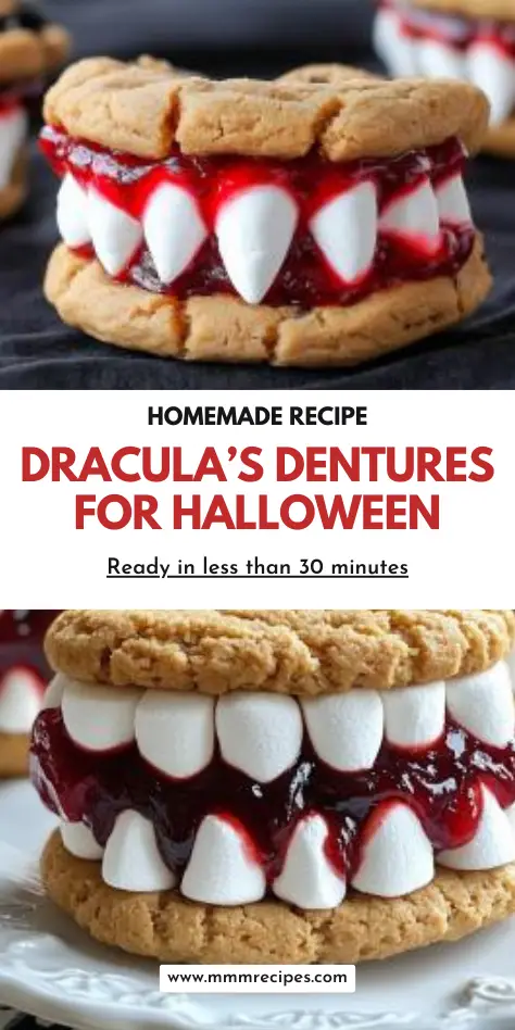 Dracula Dentures Halloween Cookie