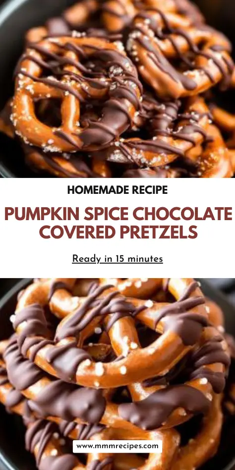 Pumpkin Spice Chocolate Covered Pretzels