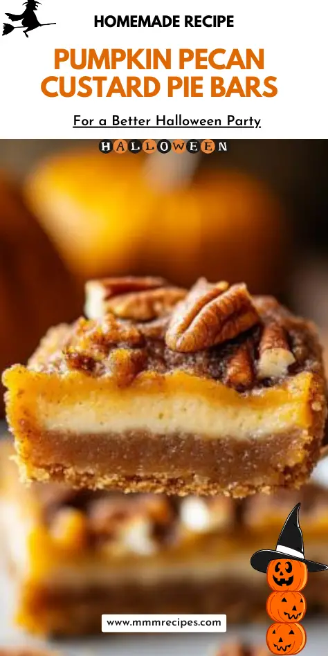 Pumpkin Pecan Custard Pie Bars