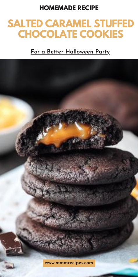 Salted Caramel Stuffed Chocolate Cookie