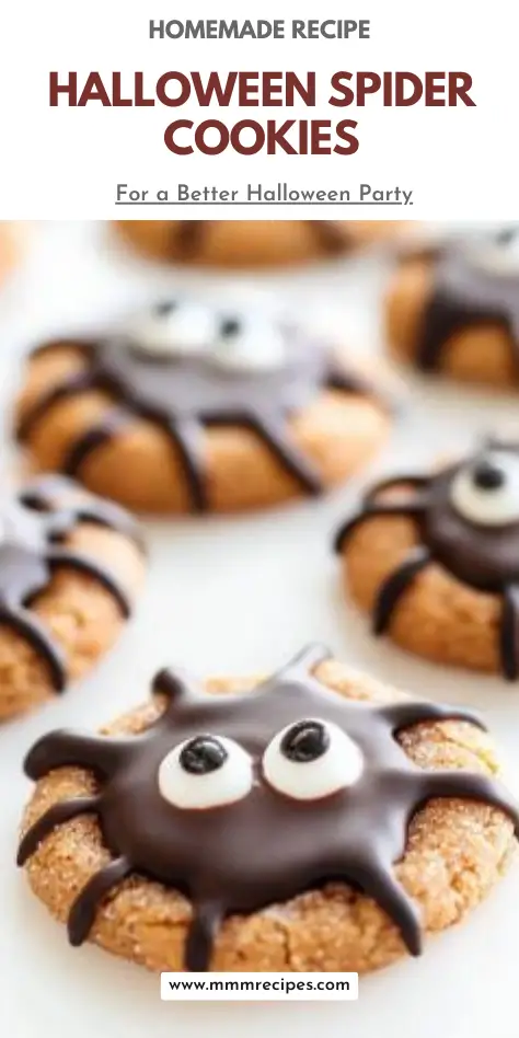 Halloween Spider Cookies – Cute and spooky peanut butter cookies with Reese’s cups, candy eyes, and chocolate legs. Perfect for parties!
