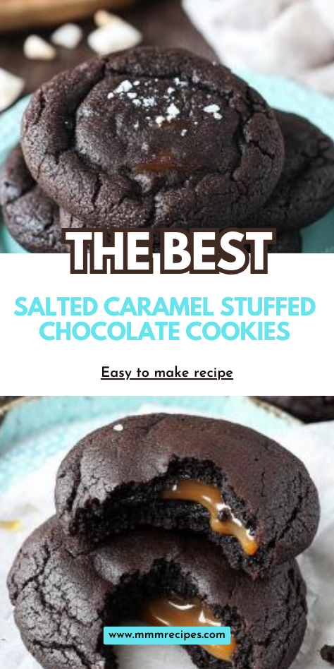 Salted Caramel Stuffed Chocolate Cookie