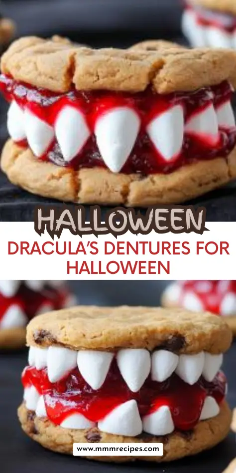 Dracula Dentures Halloween Cookie