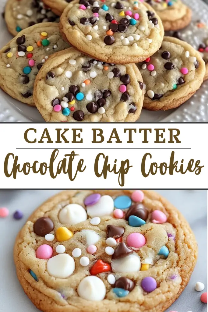 Cake Batter Chocolate Chip Cookies