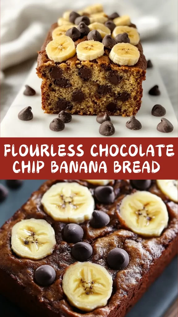 Flourless Chocolate Chip Banana Bread 