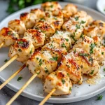 Garlic Parmesan Chicken Skewers