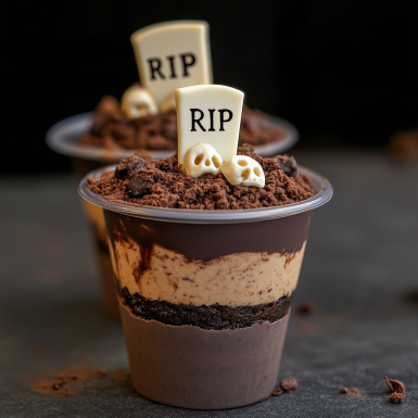 Graveyard Dirt Cake Cups: Spooky and Delicious Halloween Treat!