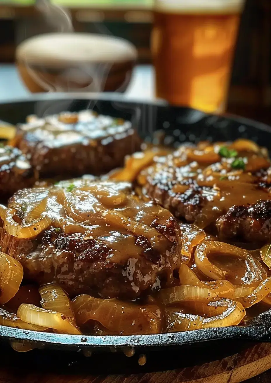 Hamburger Steaks with Onion Gravy