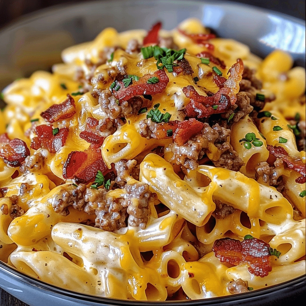 Loaded Bacon Cheeseburger Pasta