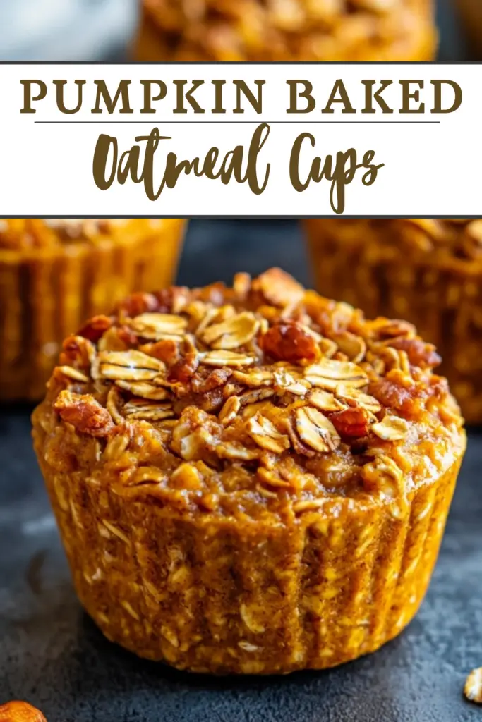 Pumpkin Baked Oatmeal Cups 