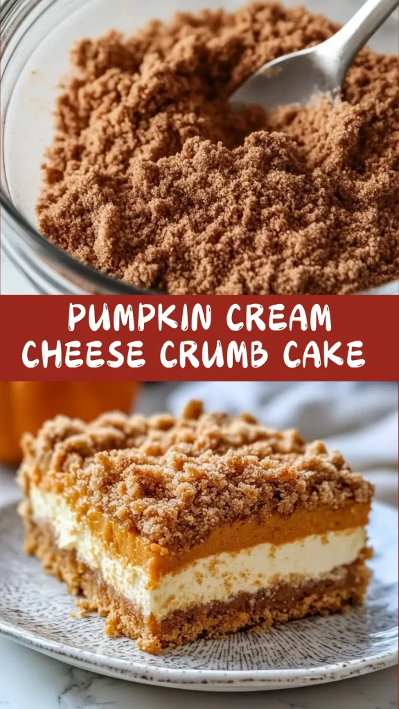 Pumpkin Cream Cheese Crumb Cake 