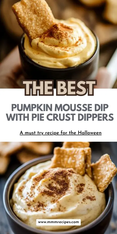 Pumpkin Mousse Dip with Pie Crust Dippers