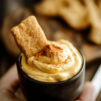 Pumpkin Mousse Dip with Pie Crust Dippers