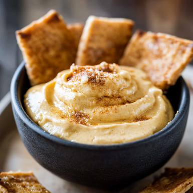 Pumpkin Mousse Dip with Pie Crust Dippers