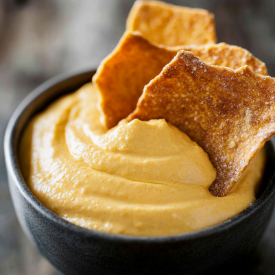 Pumpkin Mousse Dip with Pie Crust Dippers