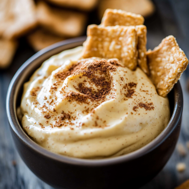 Pumpkin Mousse Dip with Pie Crust Dippers