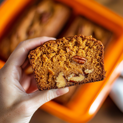 Pumpkin Pecan Bread with Orange Mascarpone Swirl