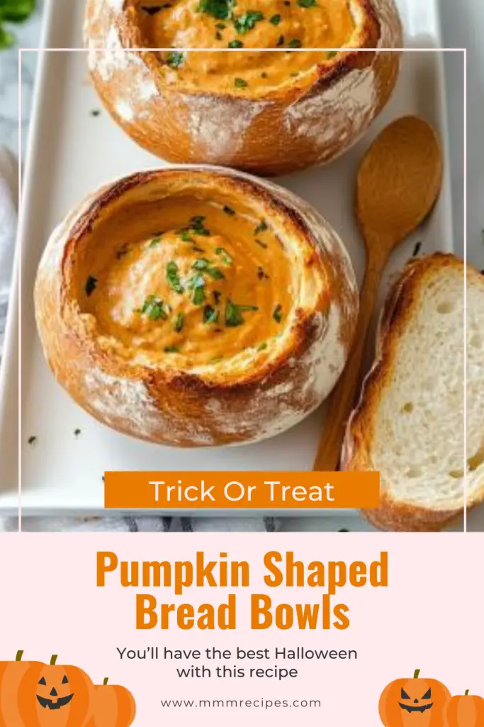 Pumpkin Shaped Bread Bowls Recipe